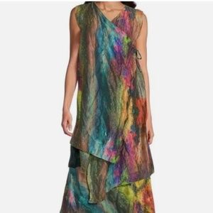 Bryn Walker Abstract Sleeveless Asymmetrical Hem Vest / Dress- S